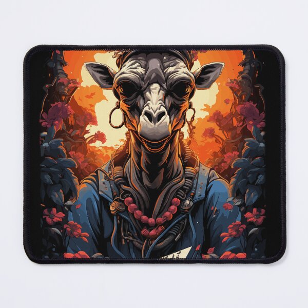 Item preview, giraffe sitting in the middle of a jungle and carrying synthesizer designed and sold by CreationsaART.