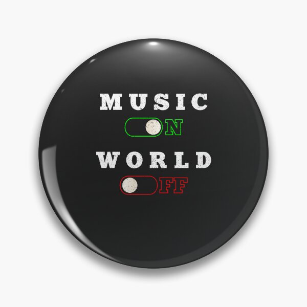 Item preview, Music on World Off Funny Music Lovers for Men and Women -  designed and sold by PurpleLoveStore.