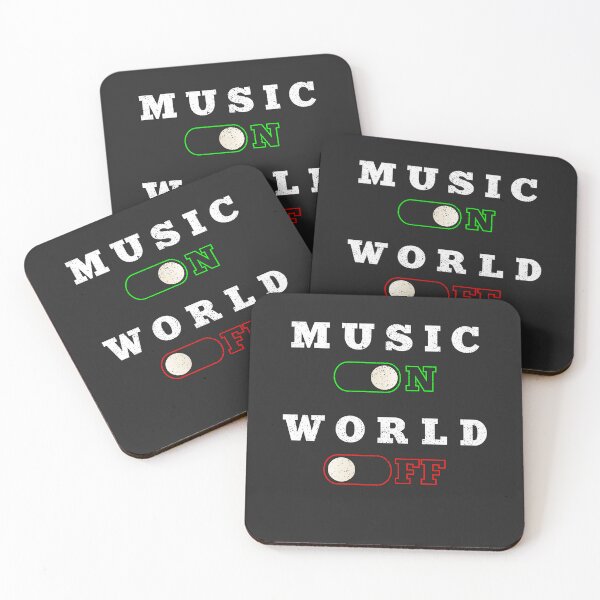Item preview, Music on World Off Funny Music Lovers for Men and Women -  designed and sold by PurpleLoveStore.