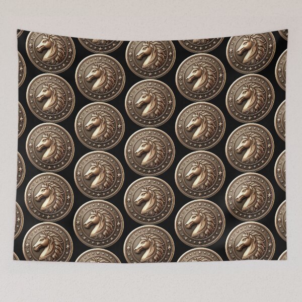 Item preview, HORSE SHIELD - BLACK designed and sold by Marlon Oseguera.