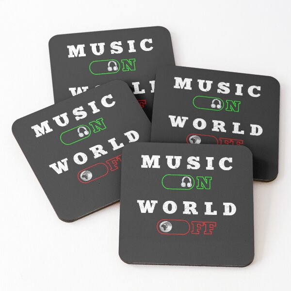 Item preview, Music on World Off Funny Music Lovers for Men and Women -  designed and sold by PurpleLoveStore.