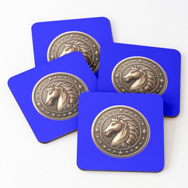 Item preview, HORSE SHIELD - #0000FF designed and sold by Marlon Oseguera.