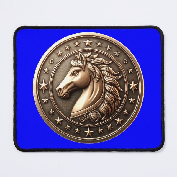Item preview, HORSE SHIELD - #0000FF designed and sold by Marlon Oseguera.