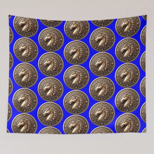Item preview, HORSE SHIELD - #0000FF designed and sold by Marlon Oseguera.