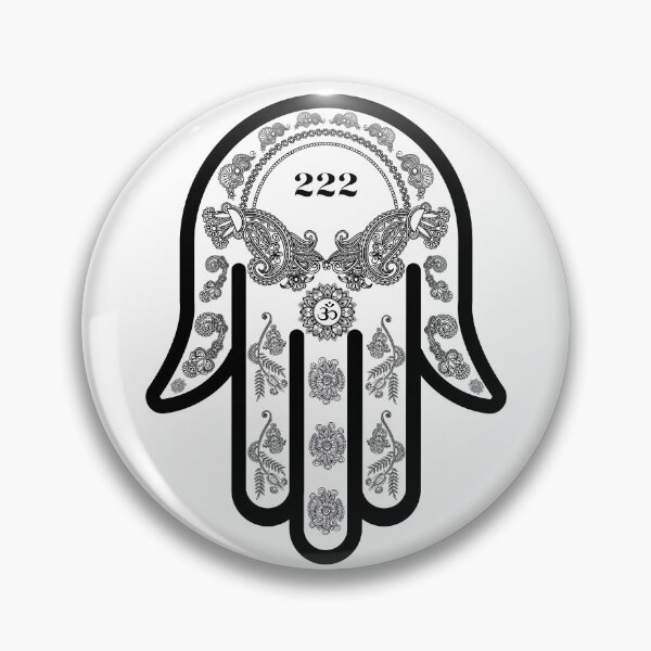 Item preview, 222 Angel Number Hamsa Hand designed and sold by hamsasoul.