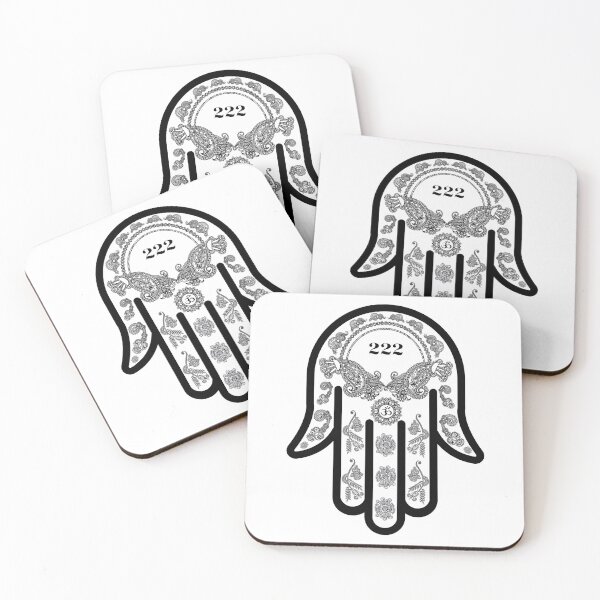 Item preview, 222 Angel Number Hamsa Hand designed and sold by hamsasoul.