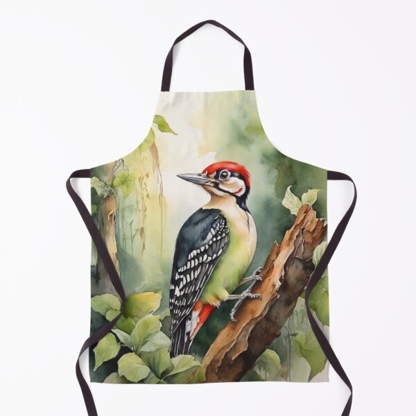 Item preview, Woodpecker watercolor painting designed and sold by shokA Design.