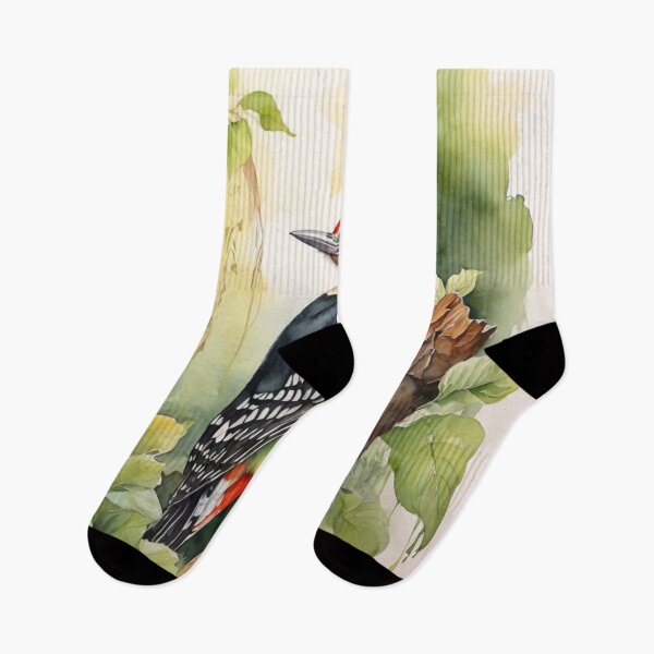 Item preview, Woodpecker watercolor painting  designed and sold by shokA Design.