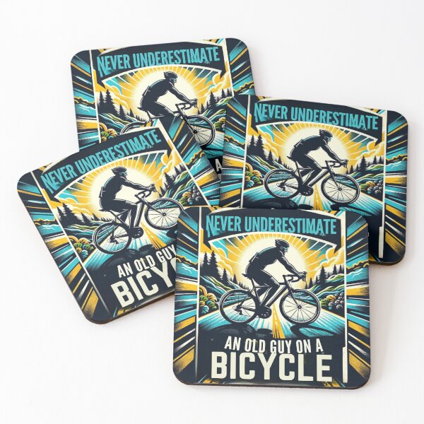 Item preview, Never Underestimate the Power of an Old Cyclist - Motivational Bike Design designed and sold by Triathlongram.