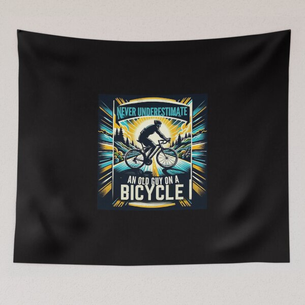Item preview, Never Underestimate the Power of an Old Cyclist - Motivational Bike Design designed and sold by Triathlongram.