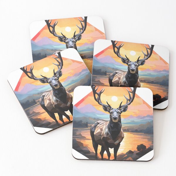 Item preview, Black Fallow Deer / Polygon Art designed and sold by PolygonPinnacle.