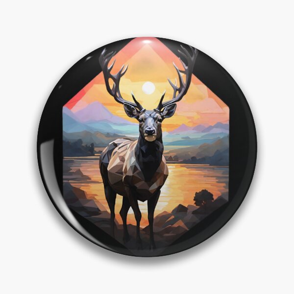 Item preview, Black Fallow Deer / Polygon Art designed and sold by PolygonPinnacle.