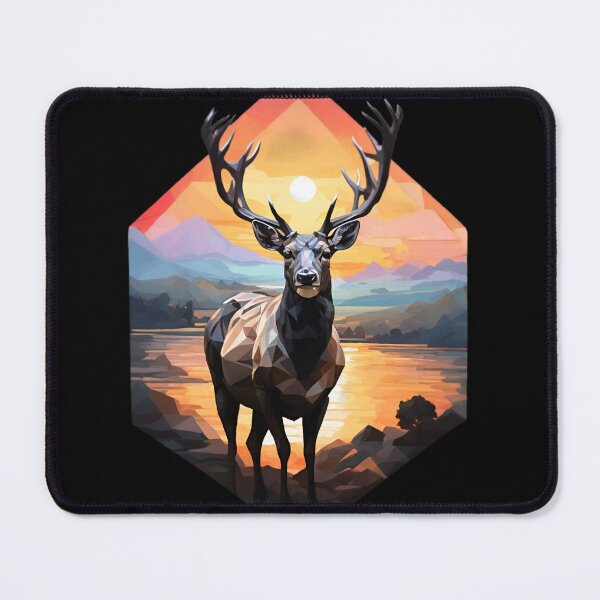 Item preview, Black Fallow Deer / Polygon Art designed and sold by PolygonPinnacle.