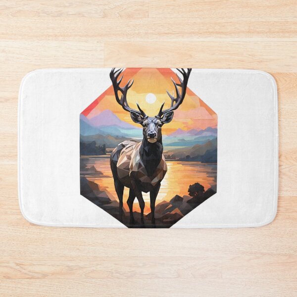Item preview, Black Fallow Deer / Polygon Art designed and sold by PolygonPinnacle.