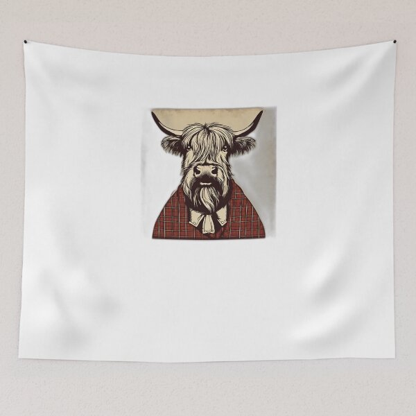 Item preview, wonderful Funny vintage scottish highland Viking cow  designed and sold by Catana lover.