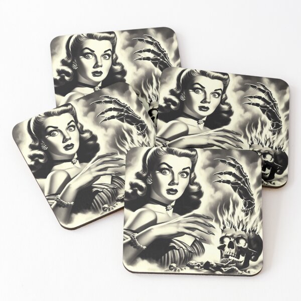 Item preview, Creepy Vintage Woman designed and sold by PulpVintage.