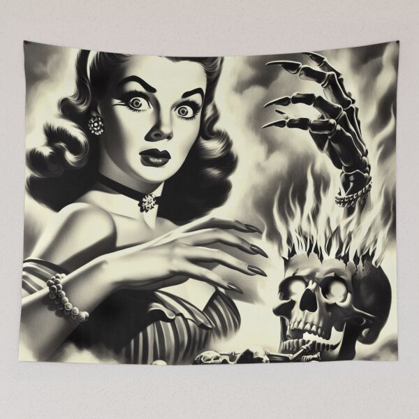 Item preview, Creepy Vintage Woman designed and sold by PulpVintage.