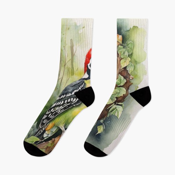 Item preview, Woodpecker watercolor painting  designed and sold by shokA Design.