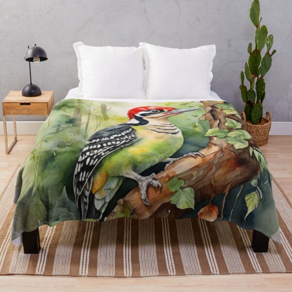 Item preview, Woodpecker watercolor painting  designed and sold by shokA Design.