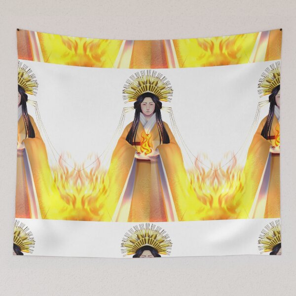 Item preview, Sun Goddess Amaterasu - white background w lighting designed and sold by Leeh-designs.