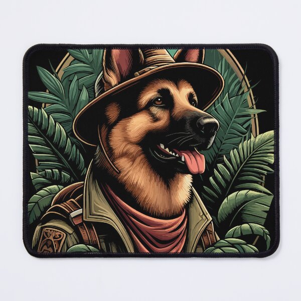 Item preview, Adventurous Pup Explorer Shepherd designed and sold by Quirky Shirts.
