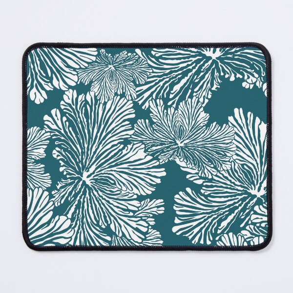 Item preview, Floral pattern organic turquoise designed and sold by reznieh.