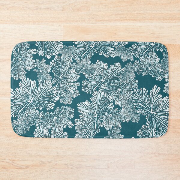 Item preview, Floral pattern organic turquoise designed and sold by reznieh.