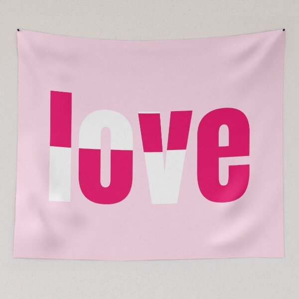 Item preview, Love Pink Red White Word designed and sold by Jeallan Designs.