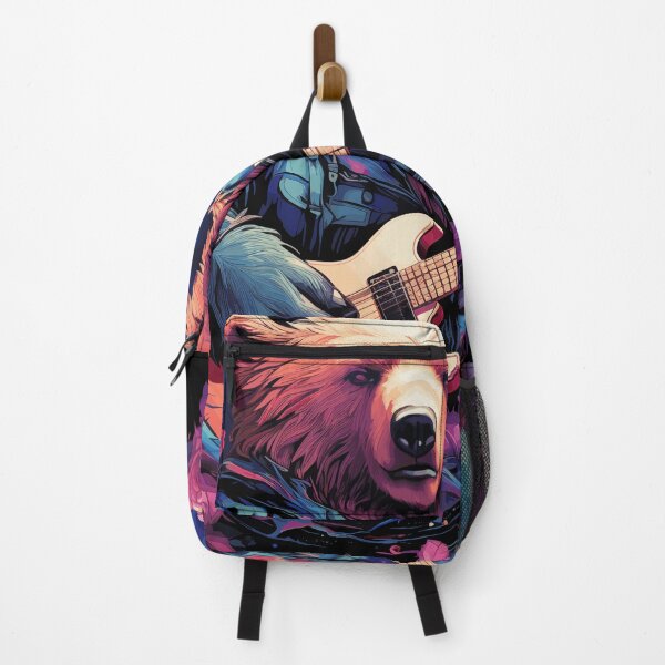 Item preview, Bear with a guitar surrounded by flowers designed and sold by CreationsaART.