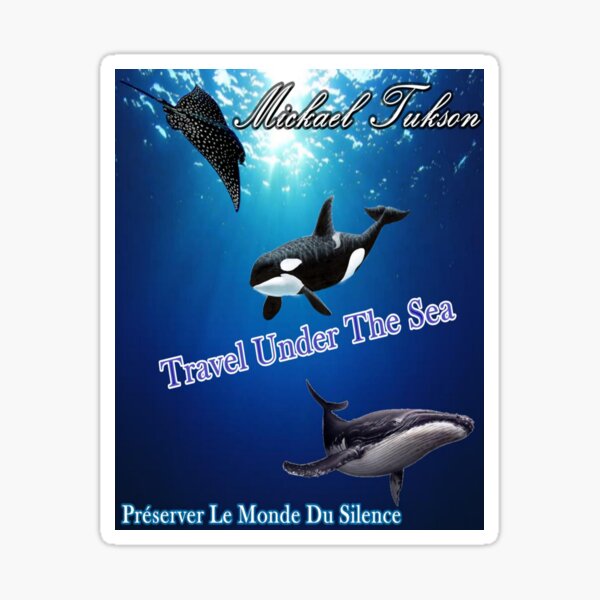 Travel Under the Sea vertical Sticker