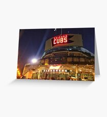 Wrigley Field at night Greeting Card