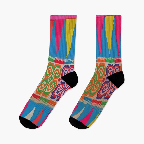Item preview, Pink ethnic embroidery chevron maximalist decor boho chic dopamine decor designed and sold by T-Mex.