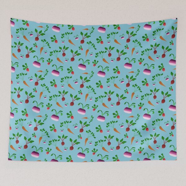 Item preview, Root vegetable on blue background designed and sold by Kristaine.