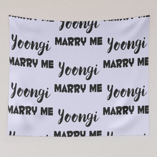 Item preview, Yoongi Marry Me Funny Cute BTS  designed and sold by Cupid's Canvas.