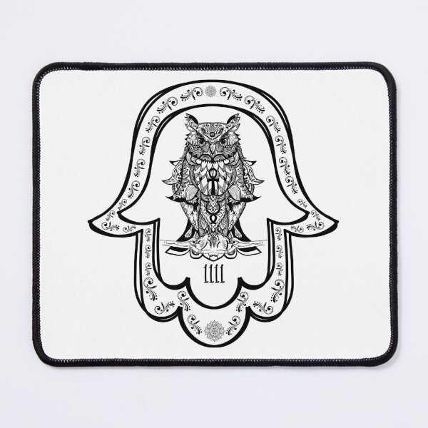 Item preview, 1111 Angel Number Owl Hamsa Hand designed and sold by hamsasoul.