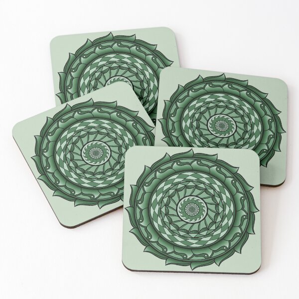 Item preview, Emerald Green Symmetrical Mandala Pattern designed and sold by Mountaineer-art.
