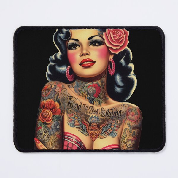 Item preview, Retro Tattooed Pin-up designed and sold by PulpVintage.