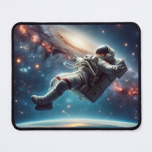 Item preview, Astronaut Enjoying Music in Space, Astronaut Relaxing, Astronaut Headphones designed and sold by Fun-N-Cool-Tees.