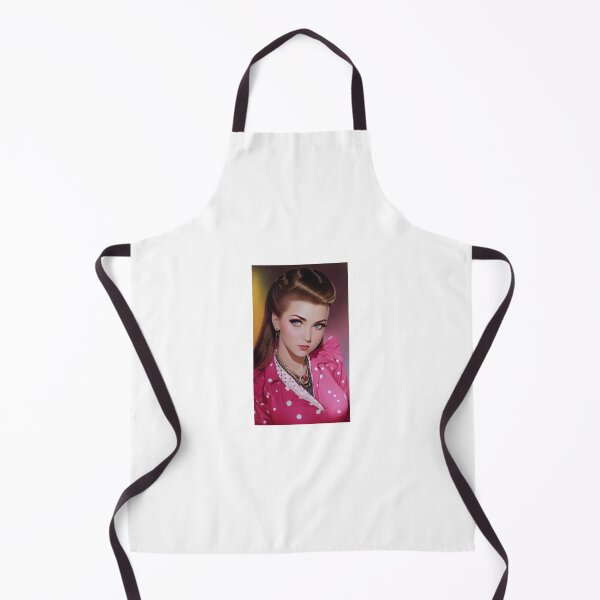 Item preview, Woman's Day - Blonde lady in pink dress with polka dots designed and sold by lusiakotowska.