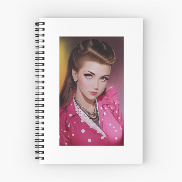 Item preview, Woman's Day - Blonde lady in pink dress with polka dots designed and sold by lusiakotowska.