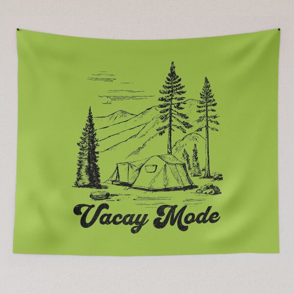 Item preview, Vacay Mode Camping Scene - Mountain Retreat designed and sold by greenwhite25.