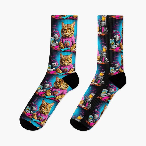 Item preview, Meet Whisker "Dude" McSwagger, the Not-Your-Average Tabby Cat of the 1980s designed and sold by markmm9.