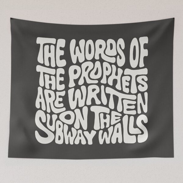 Item preview, The Words of the Prophets are Written on the Subway Walls Word Art designed and sold by Unhinged Heather.