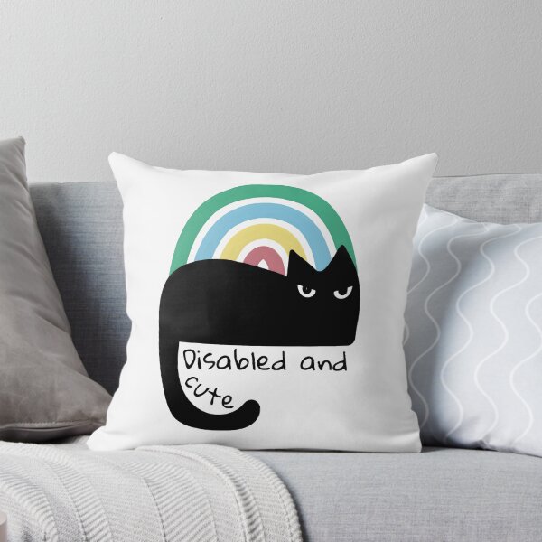 Item preview, Disability Pride Month Flag Black Cat  designed and sold by WildPalette-Art.