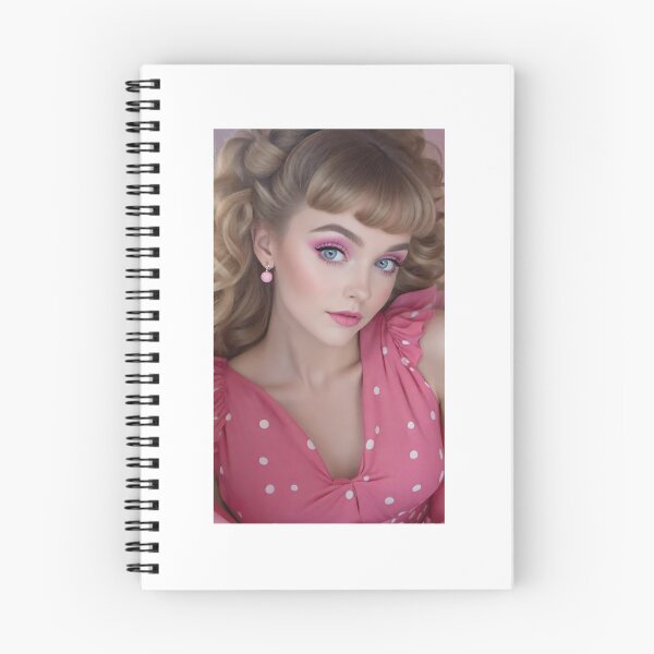 Item preview, Woman's Day - Blonde lady in pink dress with polka dots designed and sold by lusiakotowska.