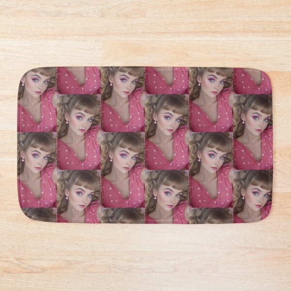 Item preview, Woman's Day - Blonde lady in pink dress with polka dots designed and sold by lusiakotowska.