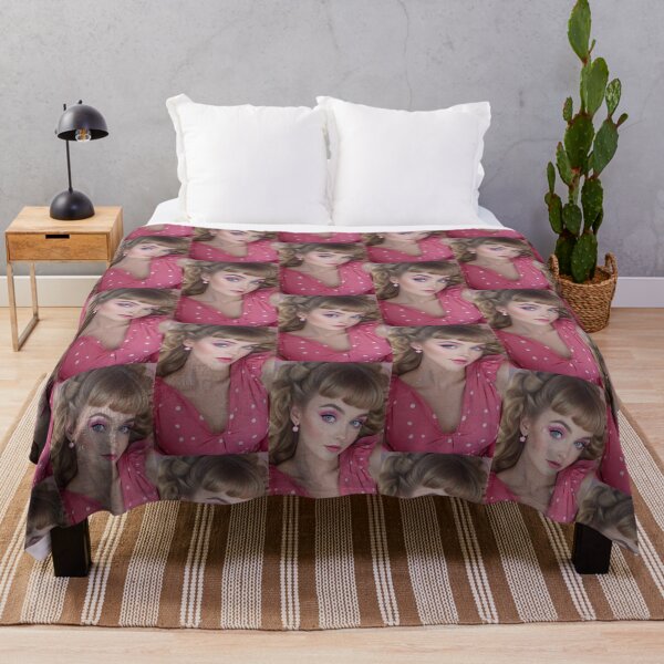 Item preview, Woman's Day - Blonde lady in pink dress with polka dots designed and sold by lusiakotowska.