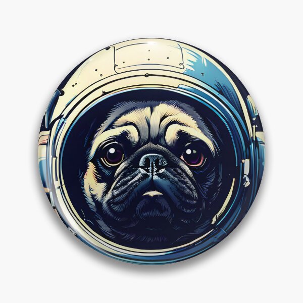 Item preview, Space pug dog astronaut with colorful background. designed and sold by DesireeVDA.