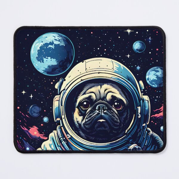 Item preview, Space pug dog astronaut with colorful background. designed and sold by DesireeVDA.