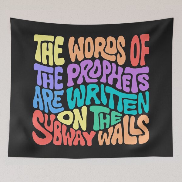 Item preview, The Words of the Prophets are Written on the Subway Walls Word Art designed and sold by Unhinged Heather.